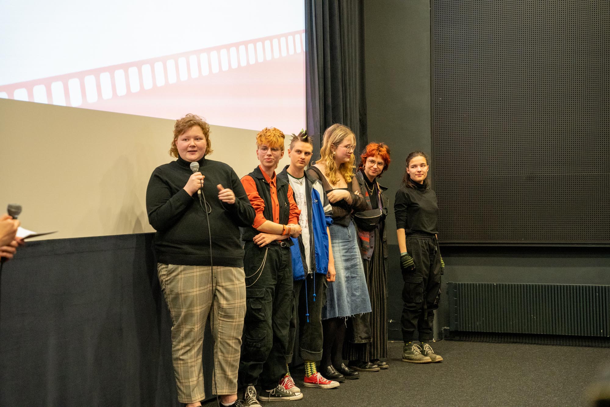 Andrea Reininger und Team bei der NextGen Filmmakers Premiere im Programmkino Wels im Medien Kultur Haus Wels